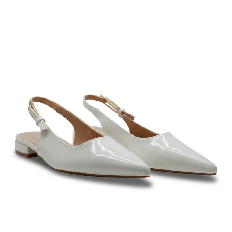 Ballerines Slingback Femme Vernies à Bout Pointu Élégantes