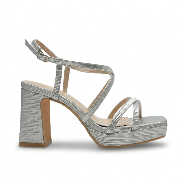 Sandales Femme à Talon Bloc et Brides Croisées Élégantes