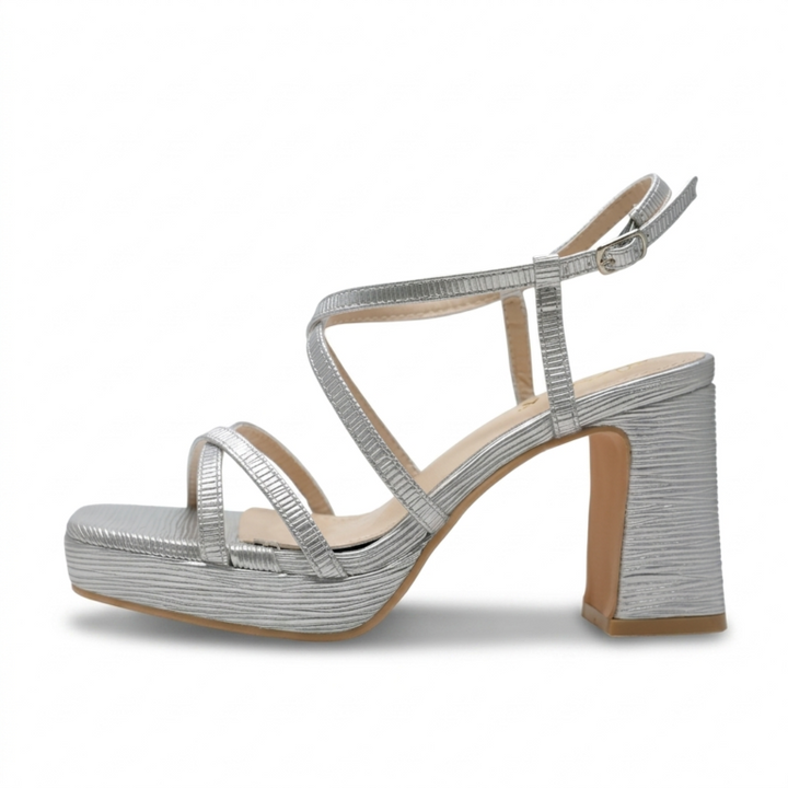 Sandales Femme à Talon Bloc et Brides Croisées Élégantes