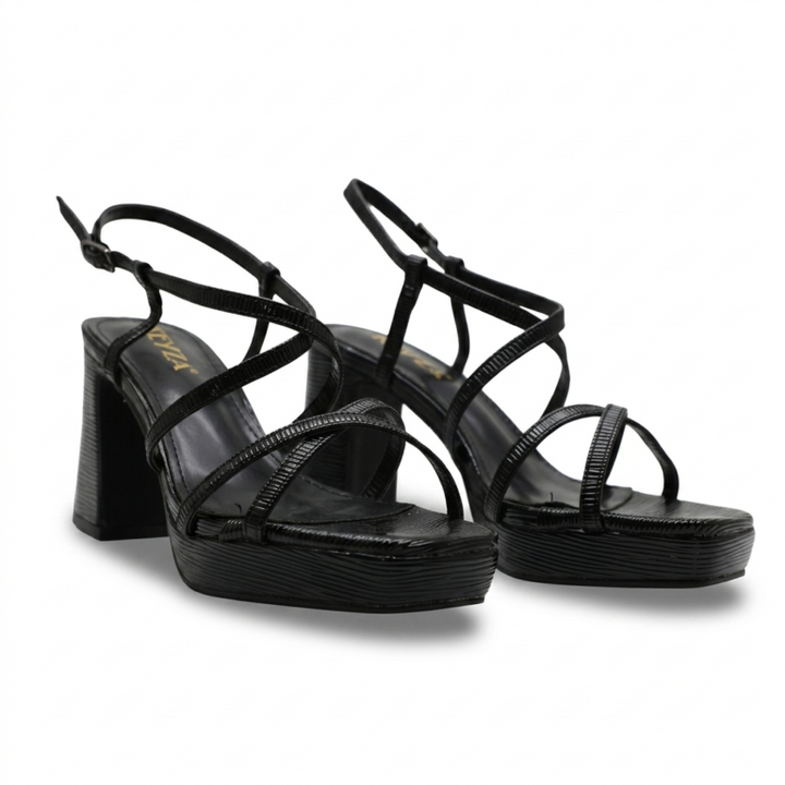 Sandales Femme à Talon Bloc et Brides Croisées Élégantes