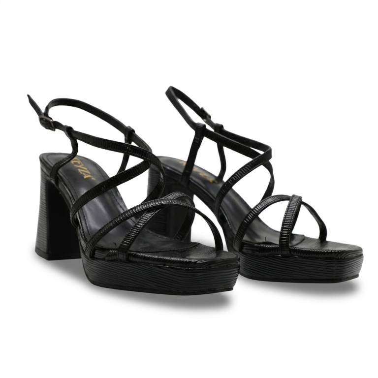 Sandales Femme à Talon Bloc et Brides Croisées Élégantes