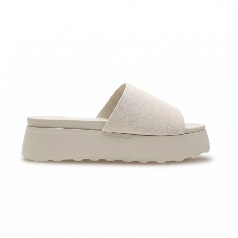Mules Femme Souples à Plateforme en Suédine Confortables