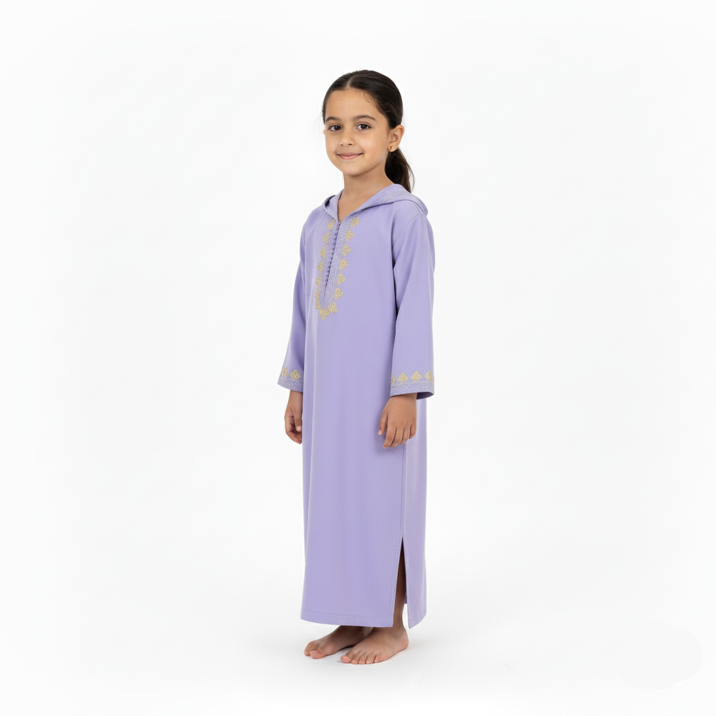 Jellaba Violet pour fille