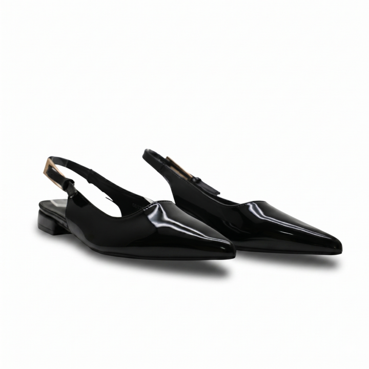 Ballerines Slingback Femme Vernies à Bout Pointu Élégantes