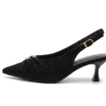 Escarpins Slingback Femme en Suédine à Petit Talon Élégant