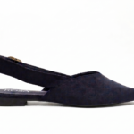 Ballerines Slingback Femme en Suédine à Bout Pointu Élégantes