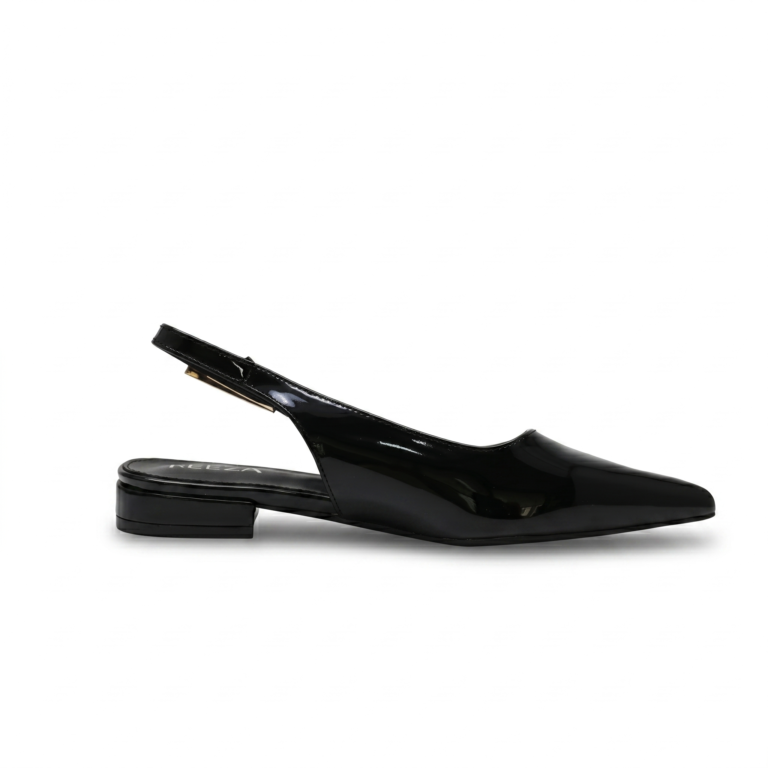 Ballerines Slingback Femme Vernies à Bout Pointu Élégantes