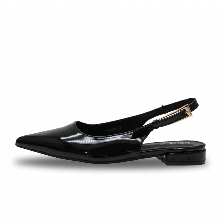 Ballerines Slingback Femme Vernies à Bout Pointu Élégantes
