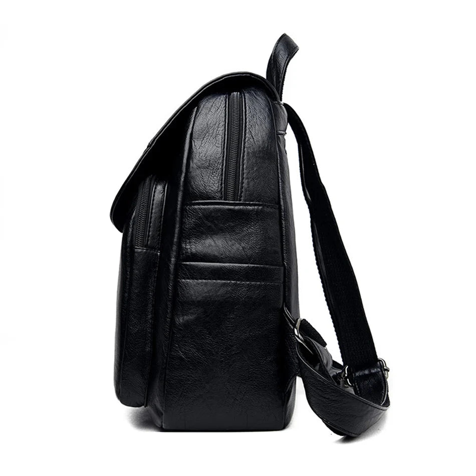 Genuine Women Leather Backpack Fashion Female Shoulder Bag Sac a Dos Ladies Bagpack Mochilas School Bags For Teenage Girls 2024 MU Group