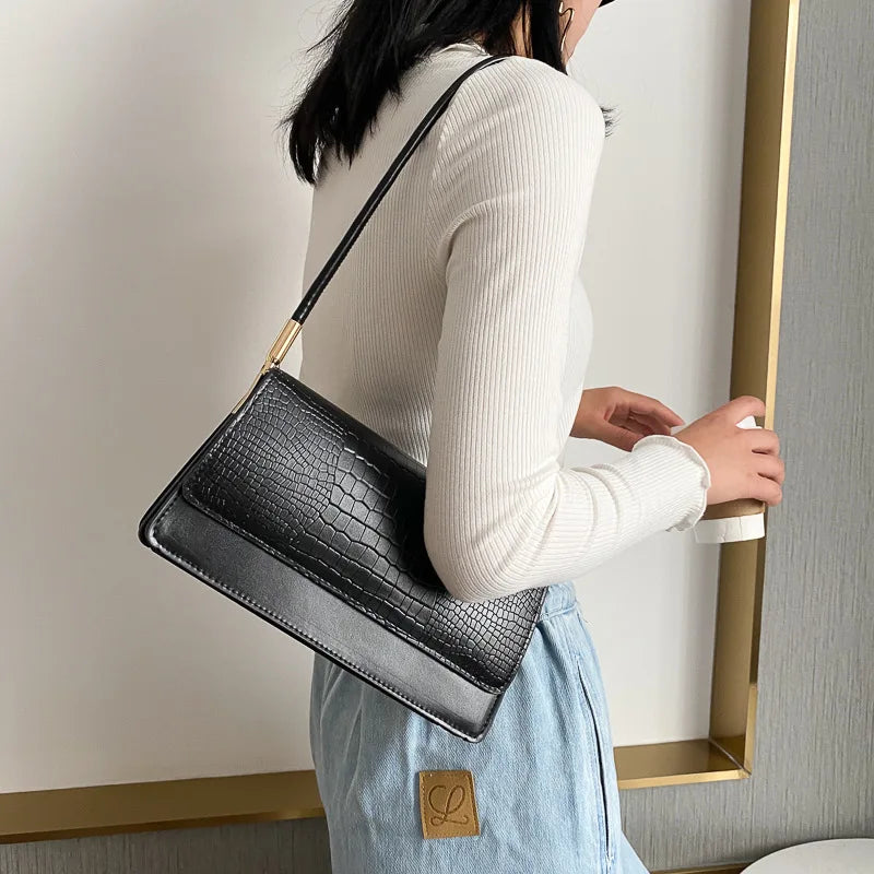 Sac à Main Femme en PU Souple – Petit Tote Vintage et Pochette Élégante