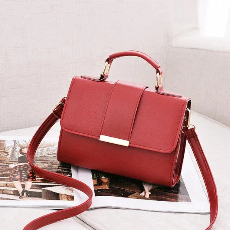 Sac à Main Femme en PU – Sac Bandoulière en Cuir Synthétique avec Fermeture à Rabat, Sac à Main Mode Tendance - Justyol