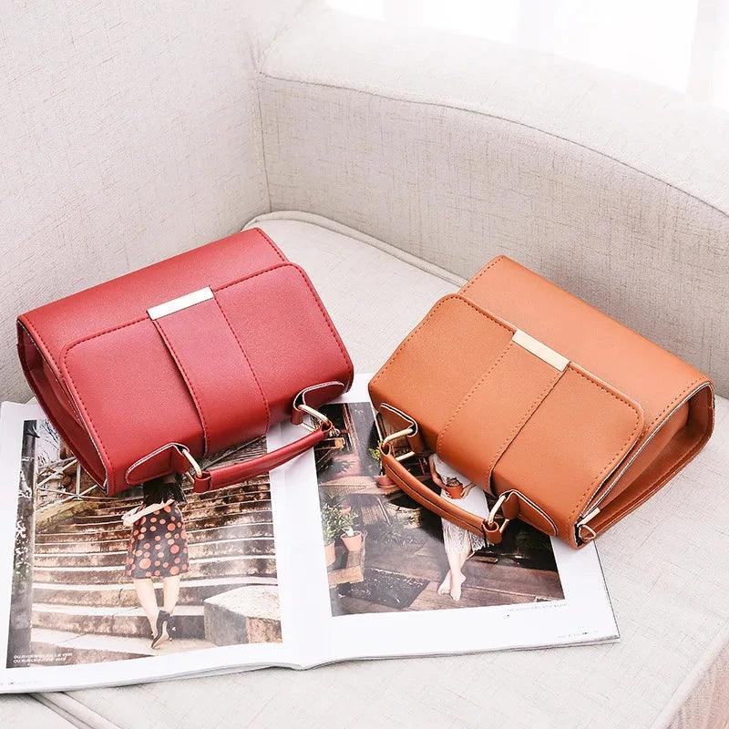 Sac à Main Femme en PU – Sac Bandoulière en Cuir Synthétique avec Fermeture à Rabat, Sac à Main Mode Tendance - Justyol