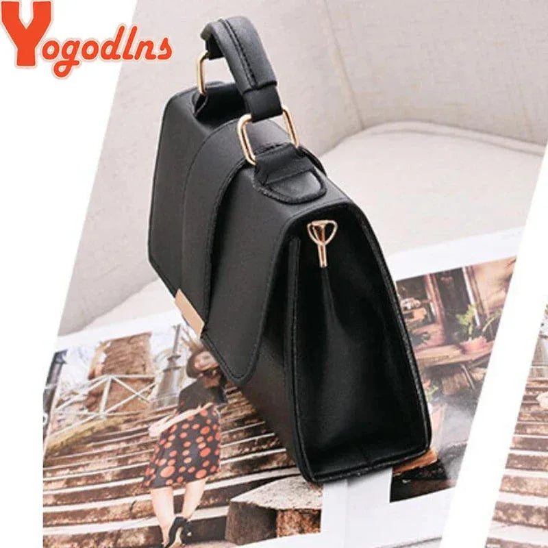 Sac à Main Femme en PU – Sac Bandoulière en Cuir Synthétique avec Fermeture à Rabat, Sac à Main Mode Tendance - Justyol