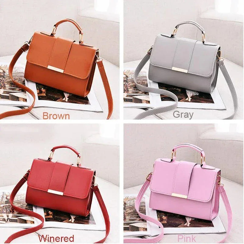 Sac à Main Femme en PU – Sac Bandoulière en Cuir Synthétique avec Fermeture à Rabat, Sac à Main Mode Tendance - Justyol
