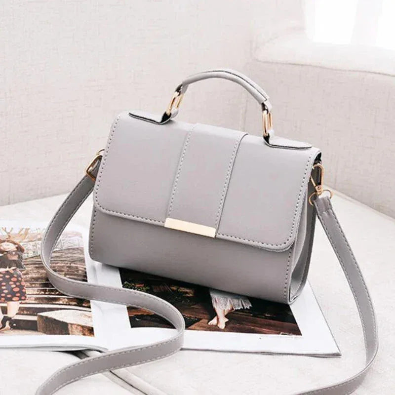 Sac à Main Femme en PU – Sac Bandoulière en Cuir Synthétique avec Fermeture à Rabat, Sac à Main Mode Tendance - Justyol