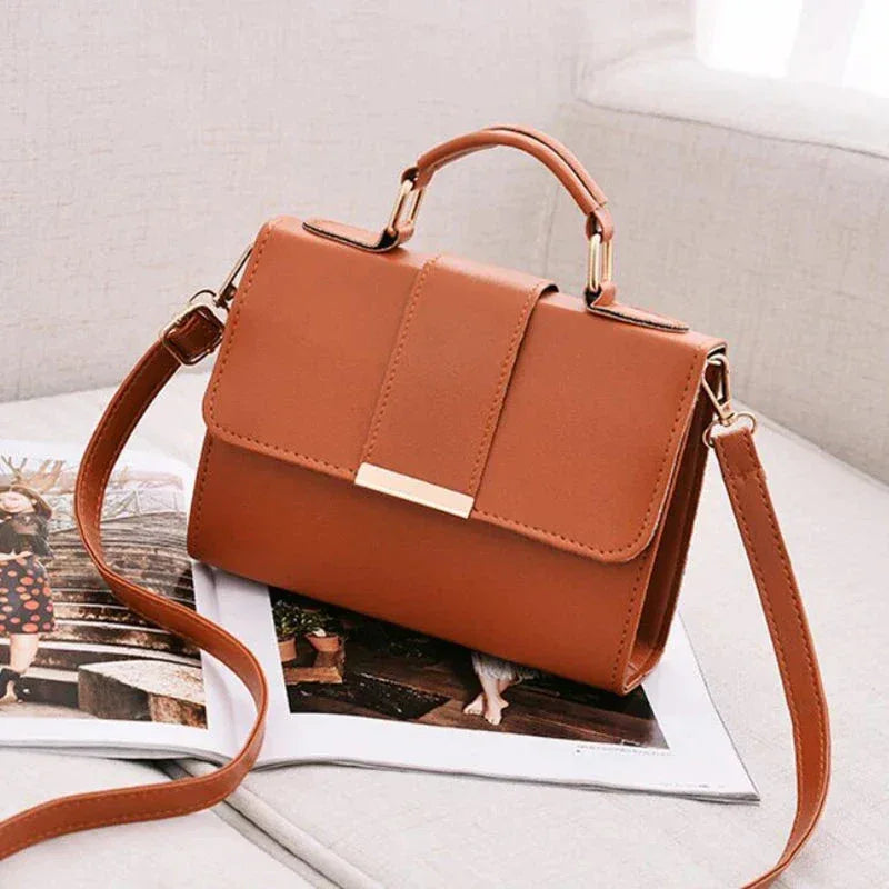 Sac à Main Femme en PU – Sac Bandoulière en Cuir Synthétique avec Fermeture à Rabat, Sac à Main Mode Tendance - Justyol