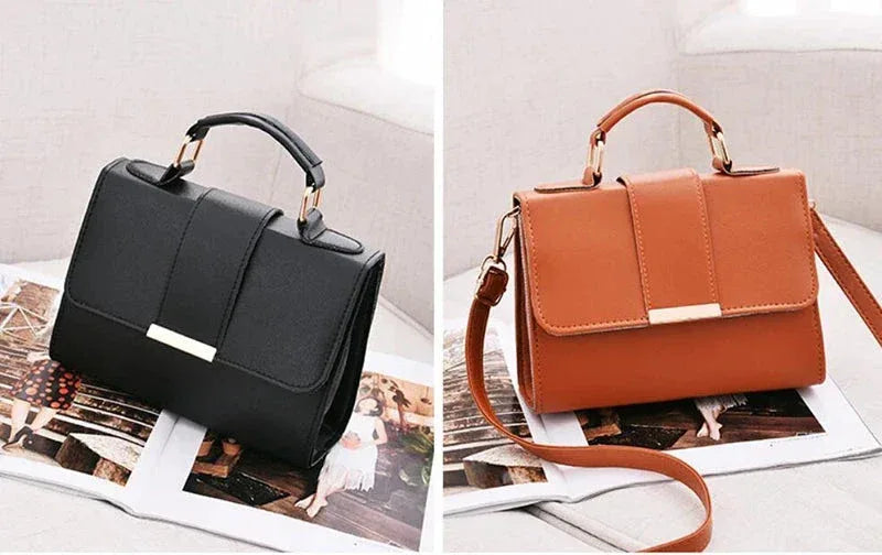 Sac à Main Femme en PU – Sac Bandoulière en Cuir Synthétique avec Fermeture à Rabat, Sac à Main Mode Tendance - Justyol
