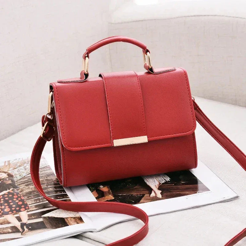 Sac à Main Femme en PU – Sac Bandoulière en Cuir Synthétique avec Fermeture à Rabat, Sac à Main Mode Tendance - Justyol