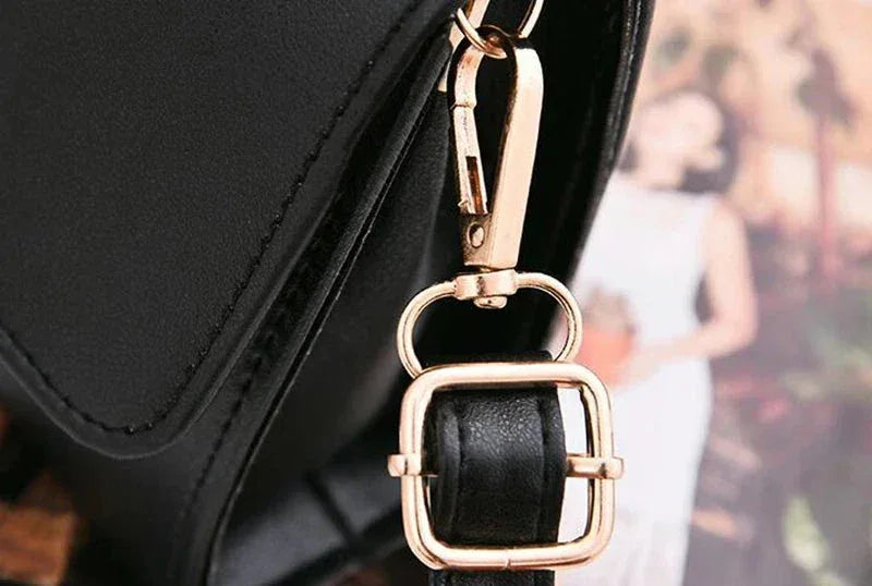 Sac à Main Femme en PU – Sac Bandoulière en Cuir Synthétique avec Fermeture à Rabat, Sac à Main Mode Tendance - Justyol