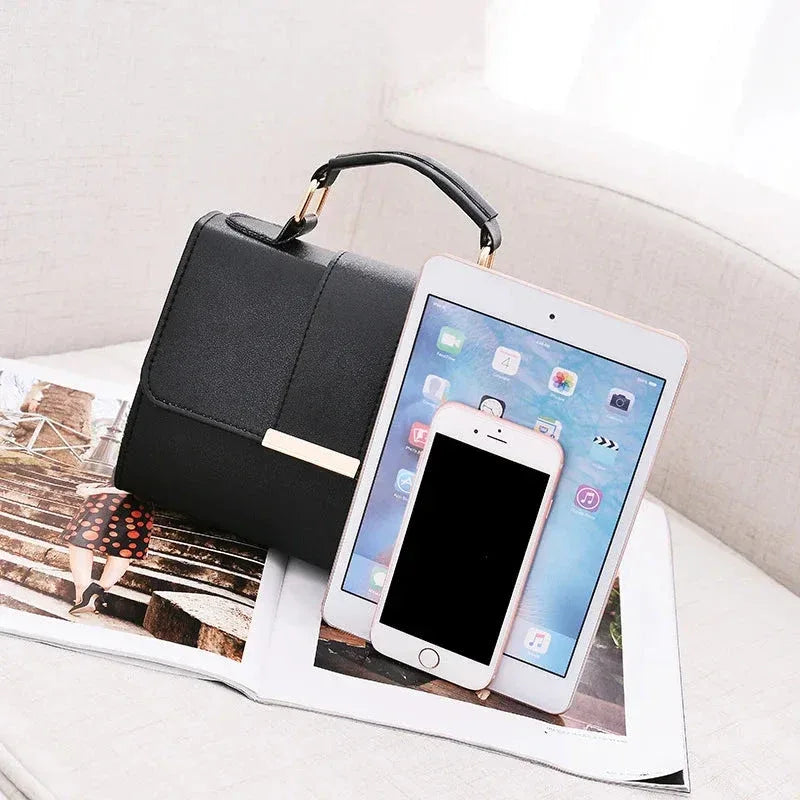 Sac à Main Femme en PU – Sac Bandoulière en Cuir Synthétique avec Fermeture à Rabat, Sac à Main Mode Tendance - Justyol