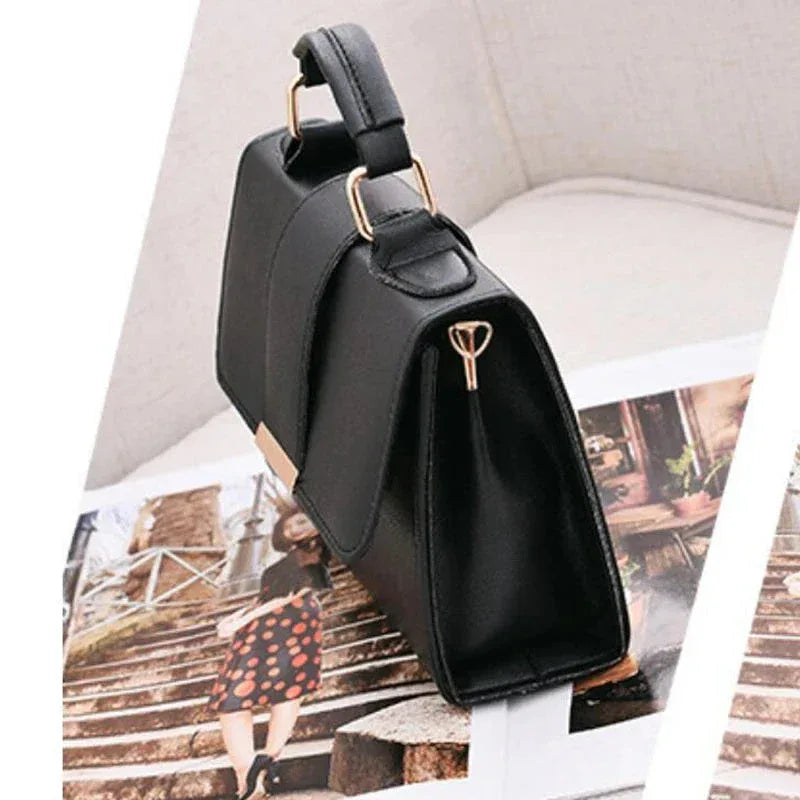 Sac à Main Femme en PU – Sac Bandoulière en Cuir Synthétique avec Fermeture à Rabat, Sac à Main Mode Tendance - Justyol