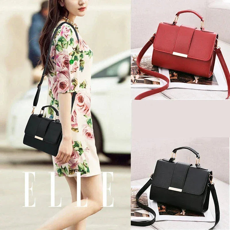 Sac à Main Femme en PU – Sac Bandoulière en Cuir Synthétique avec Fermeture à Rabat, Sac à Main Mode Tendance - Justyol