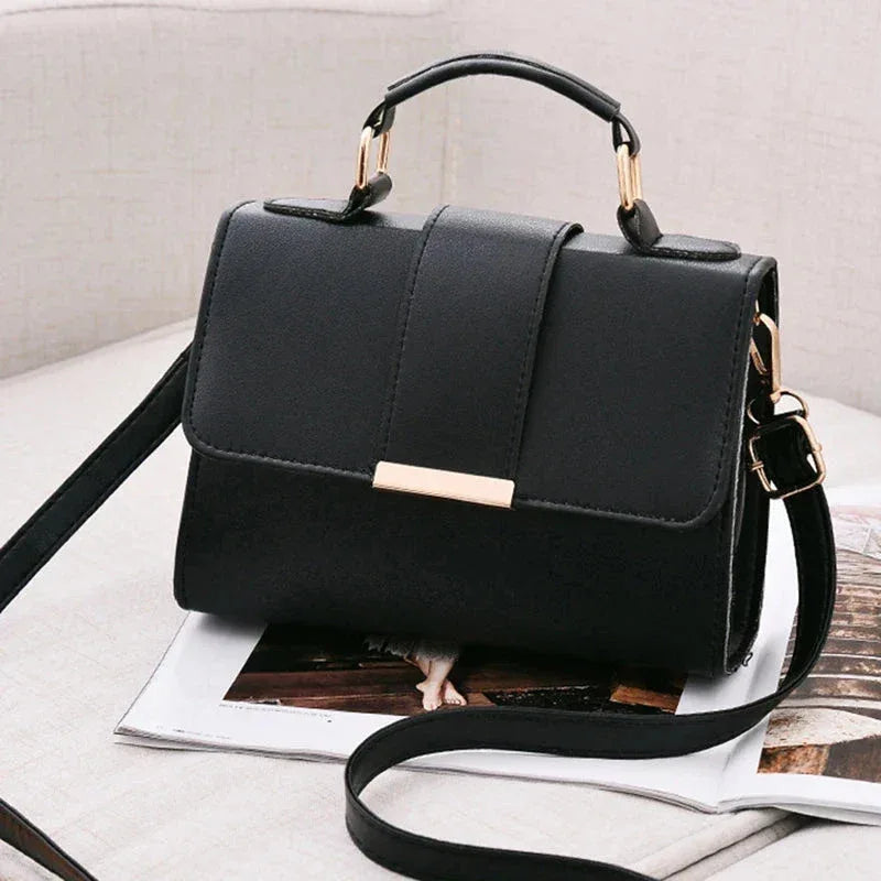Sac à Main Femme en PU – Sac Bandoulière en Cuir Synthétique avec Fermeture à Rabat, Sac à Main Mode Tendance - Justyol