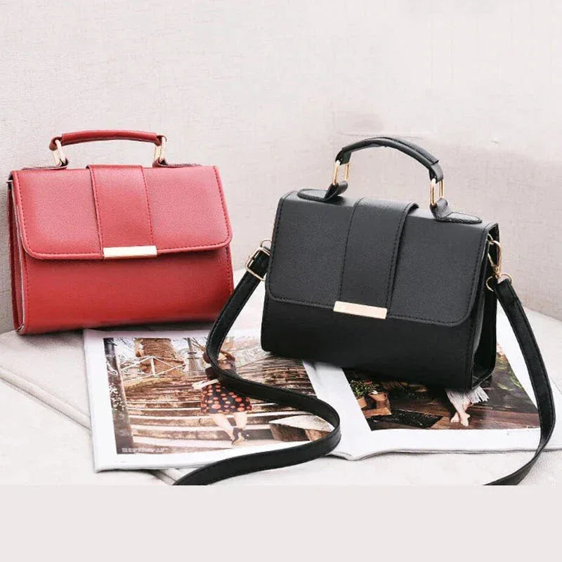 Sac à Main Femme en PU – Sac Bandoulière en Cuir Synthétique avec Fermeture à Rabat, Sac à Main Mode Tendance - Justyol