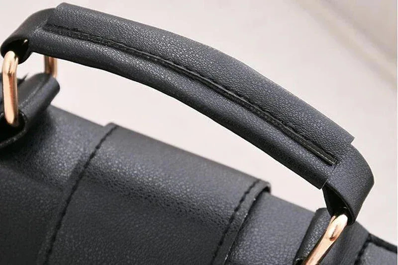 Sac à Main Femme en PU – Sac Bandoulière en Cuir Synthétique avec Fermeture à Rabat, Sac à Main Mode Tendance - Justyol