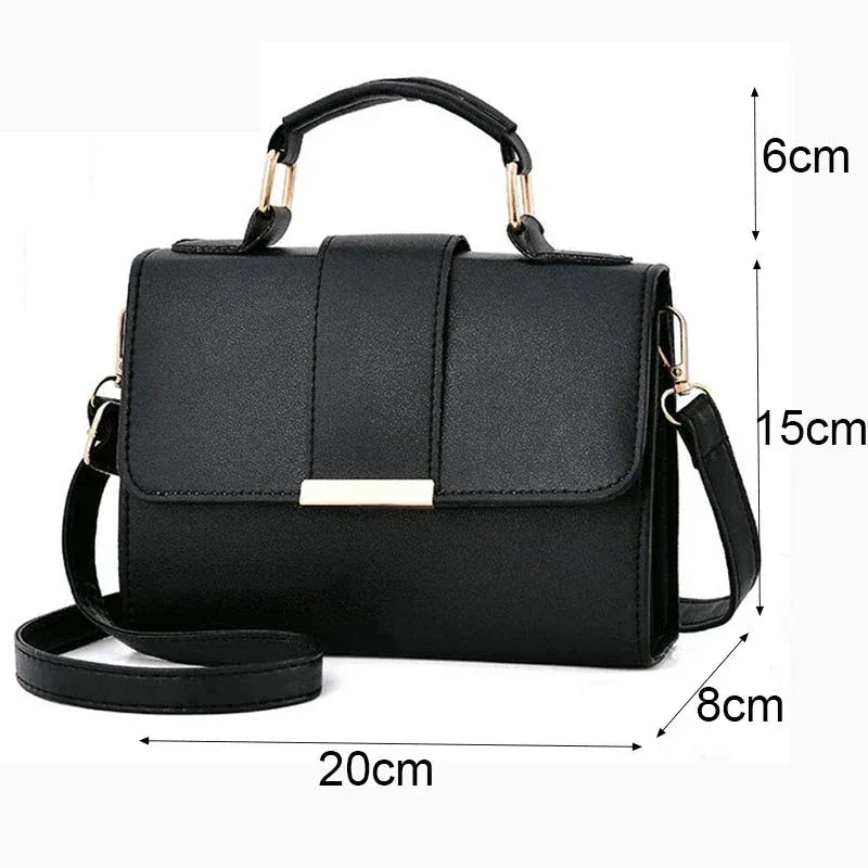 Sac à Main Femme en PU – Sac Bandoulière en Cuir Synthétique avec Fermeture à Rabat, Sac à Main Mode Tendance - Justyol
