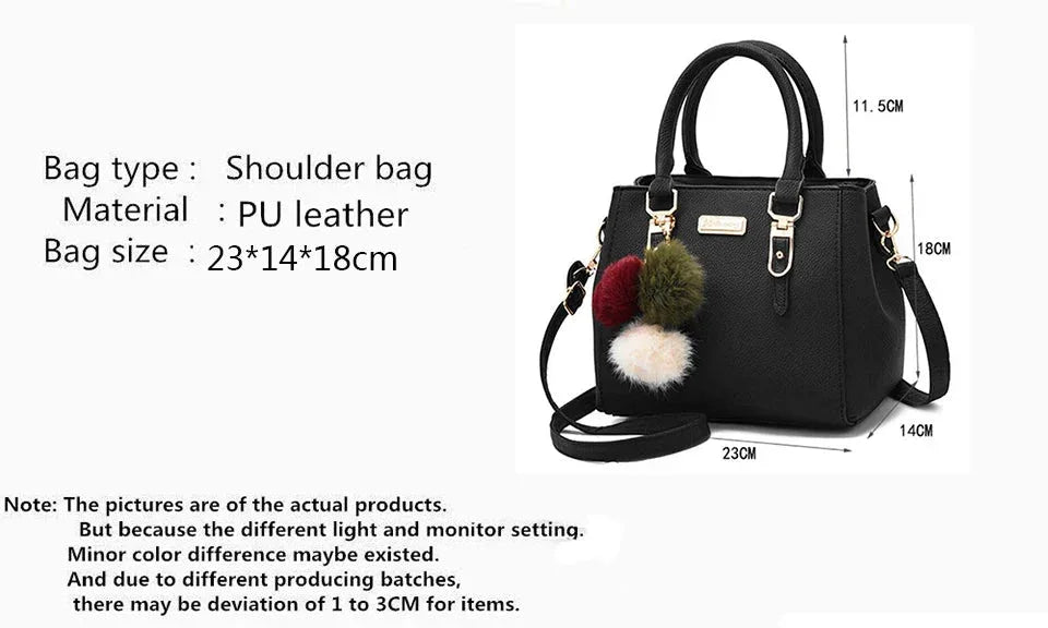 Sac à Main Femme avec Perles et Pompon – Sac à Bandoulière Femme Embossé, Sac Messenger Élégant - Justyol