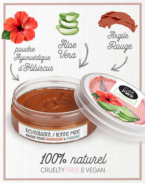 HYDRATANT / BONNE MINE   Masque Visage Argile Rouge Défatigant  | UrbanK URBANK