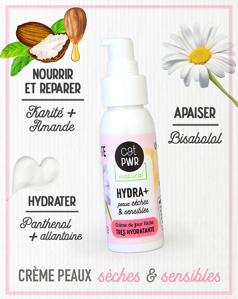 HYDRA+ Crème Très Hydratante et Apaisante pour peaux Sèches et Sensibles  | UrbanK URBANK