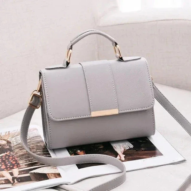Sac à Main Femme en PU – Sac Bandoulière en Cuir Synthétique avec Fermeture à Rabat, Sac à Main Mode Tendance