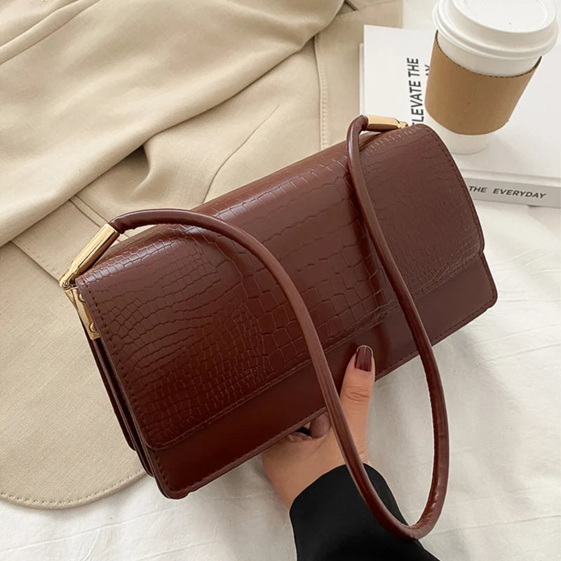 Sac à Main Femme en PU Souple – Petit Tote Vintage et Pochette Élégante