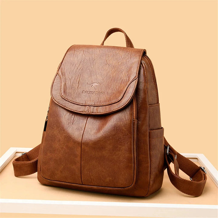 Sac à Dos Femme en Cuir Synthétique – Sac à Dos Fashion, Sac à Bandoulière Multifonction pour Femmes et Adolescentes