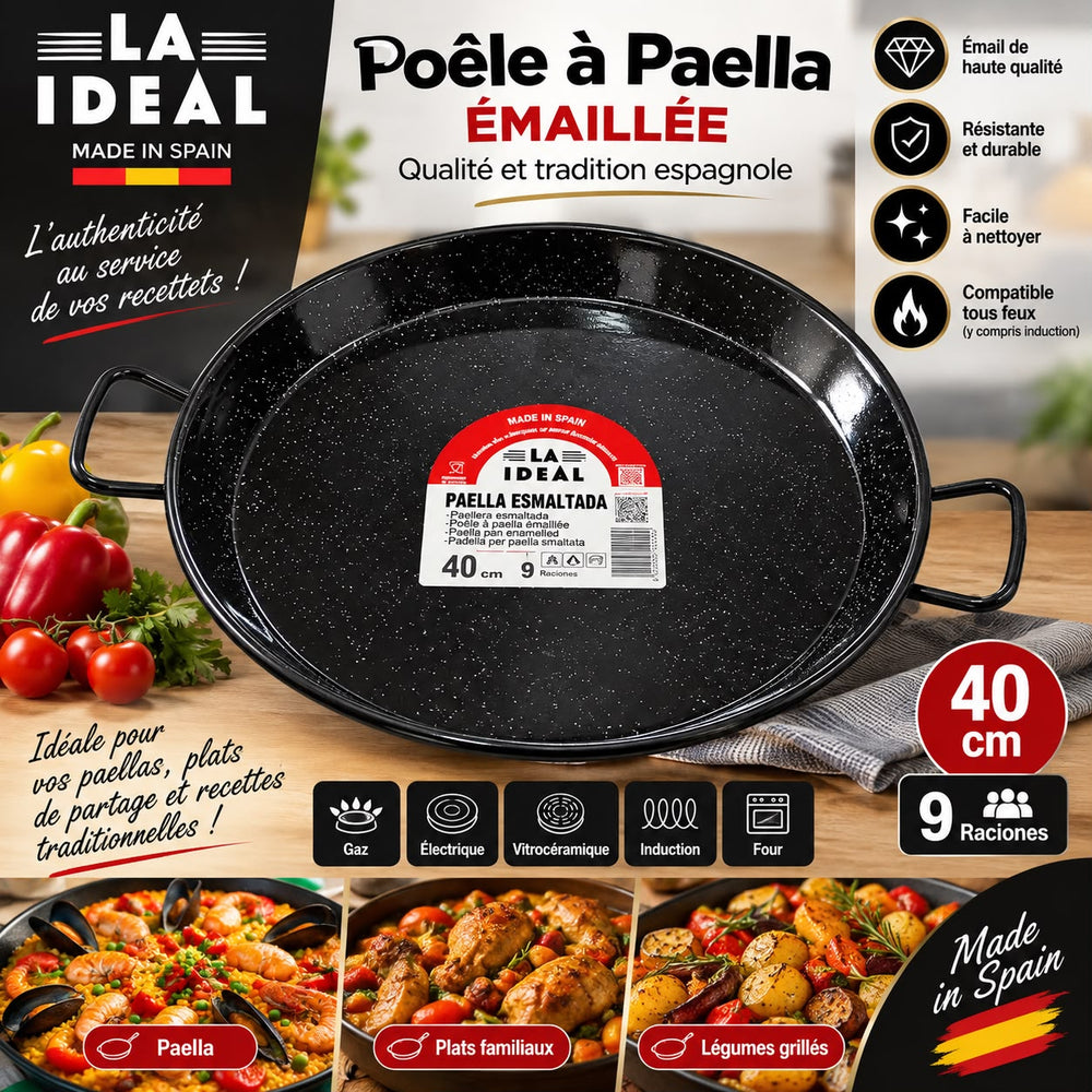 POELLE PAELLA LA IDEAL 40CM