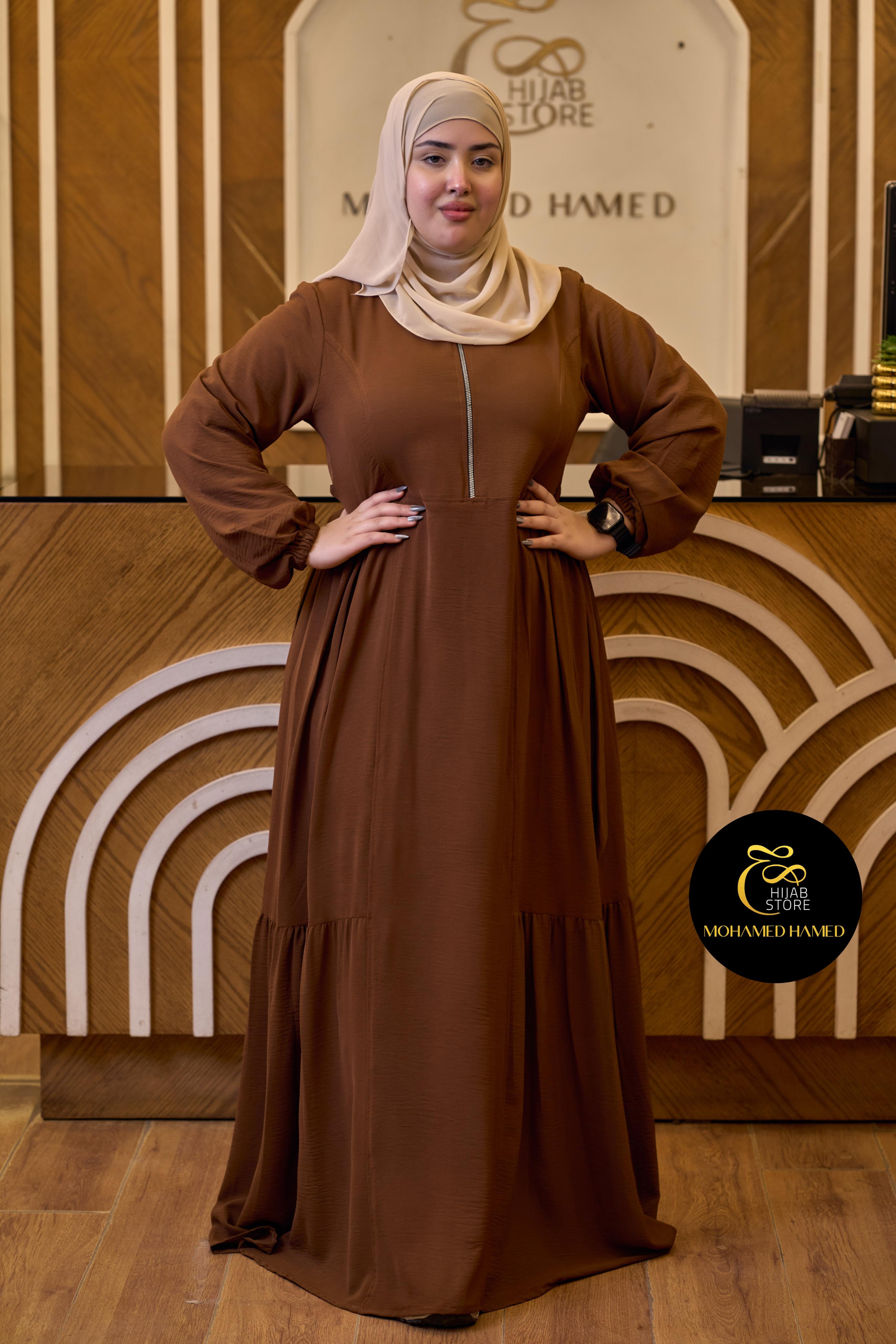 Robe Arwa Longue avec Fermeture Zippée