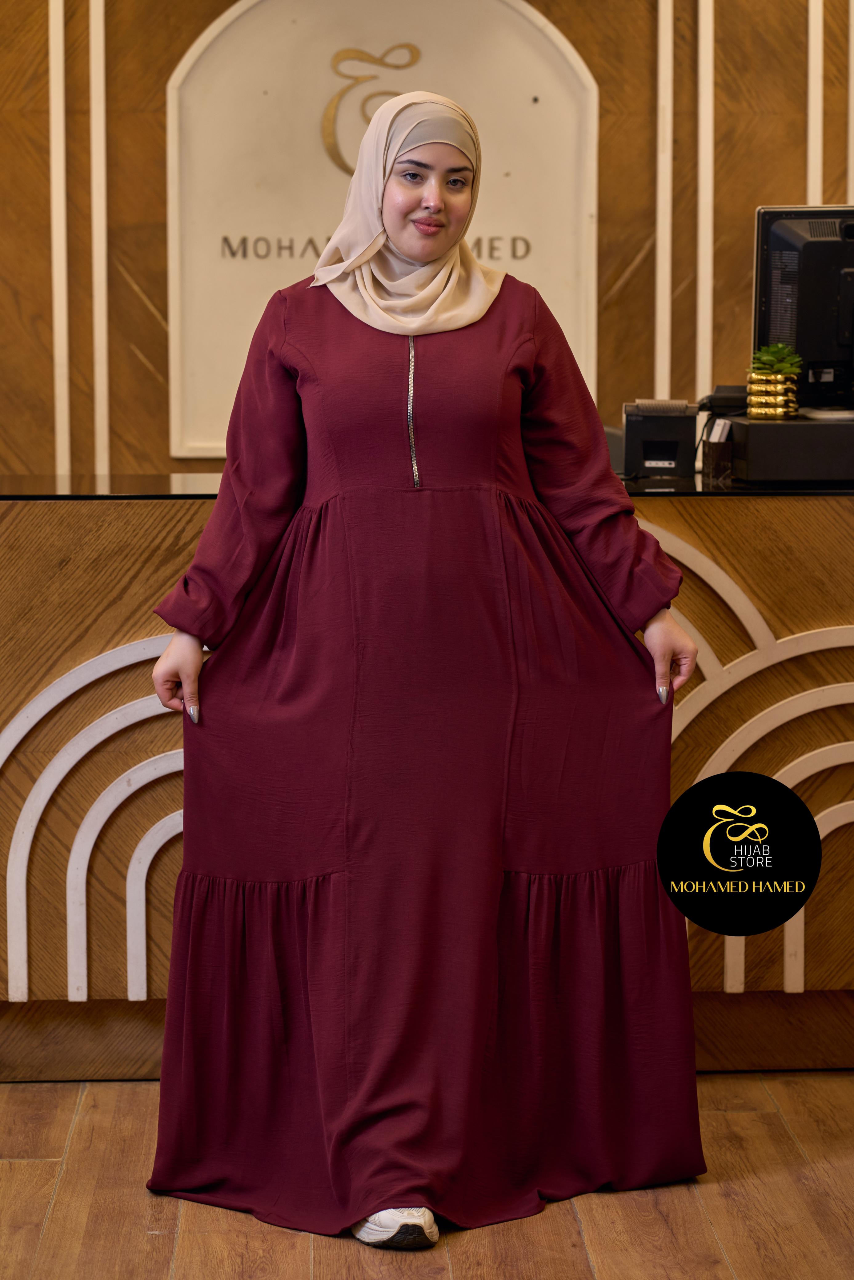 Robe Arwa Longue avec Fermeture Zippée