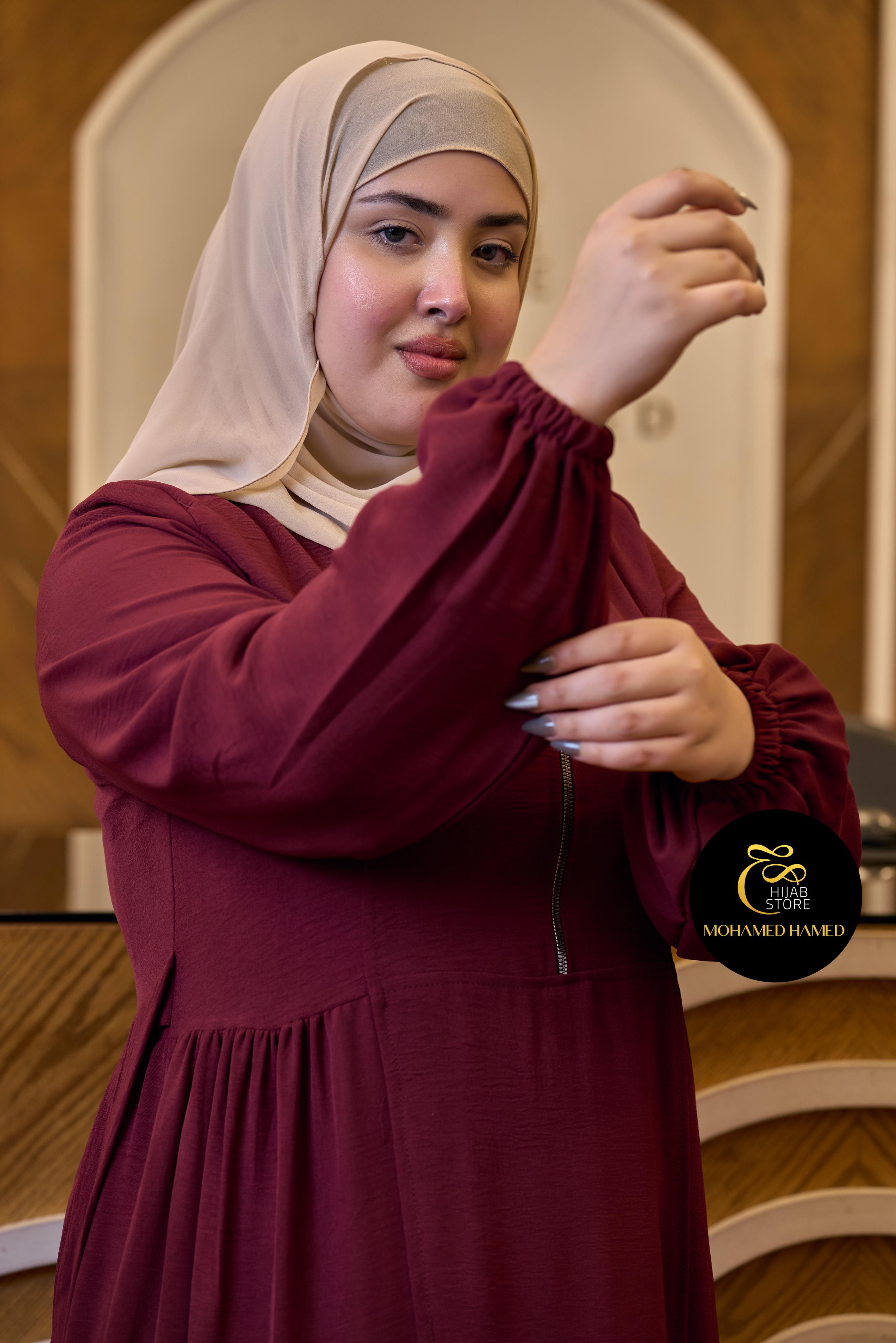 Robe Arwa Longue avec Fermeture Zippée