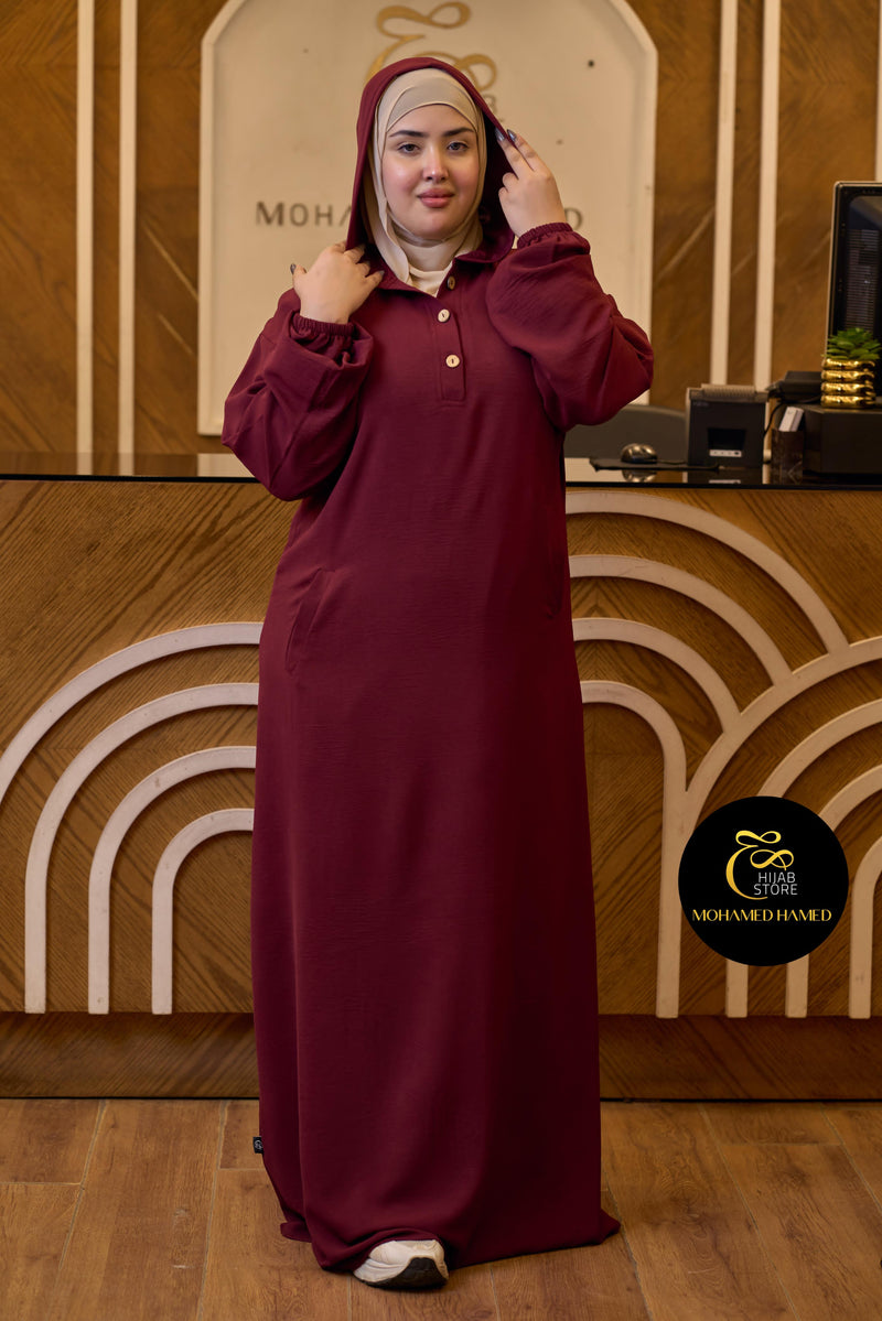 Poncho Safi Longue Femme à Capuche
