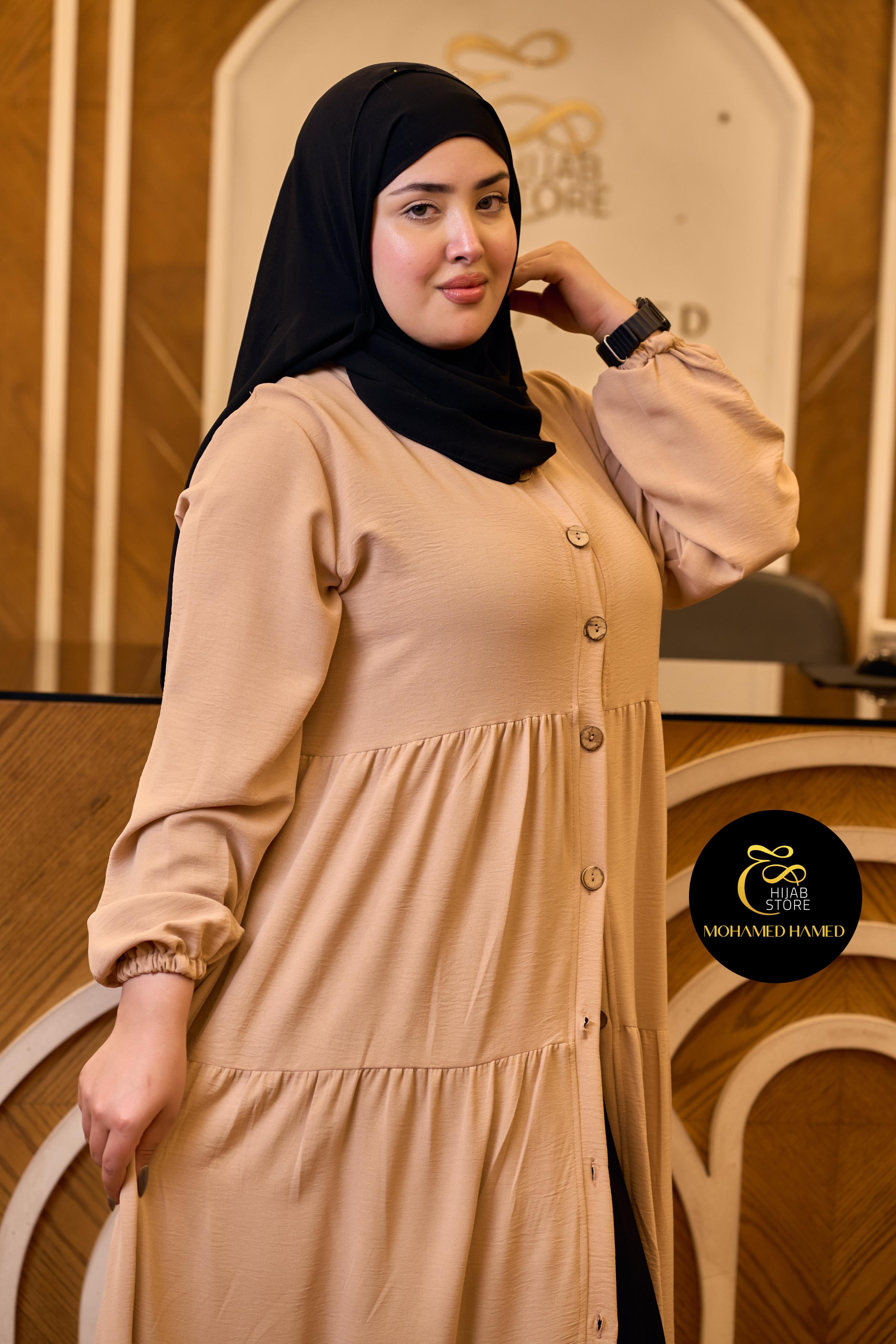 Robe Waqar Longue – Tissu Turc CY à Boutons