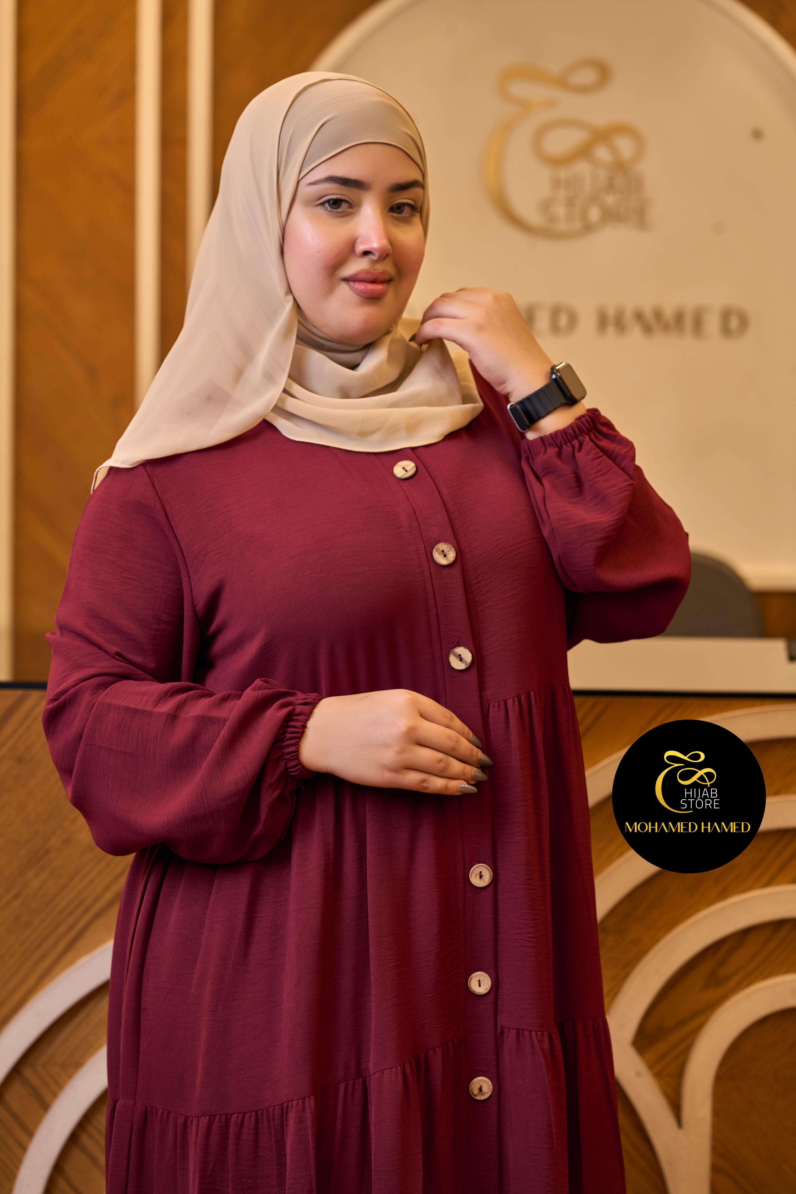 Robe Waqar Longue – Tissu Turc CY à Boutons