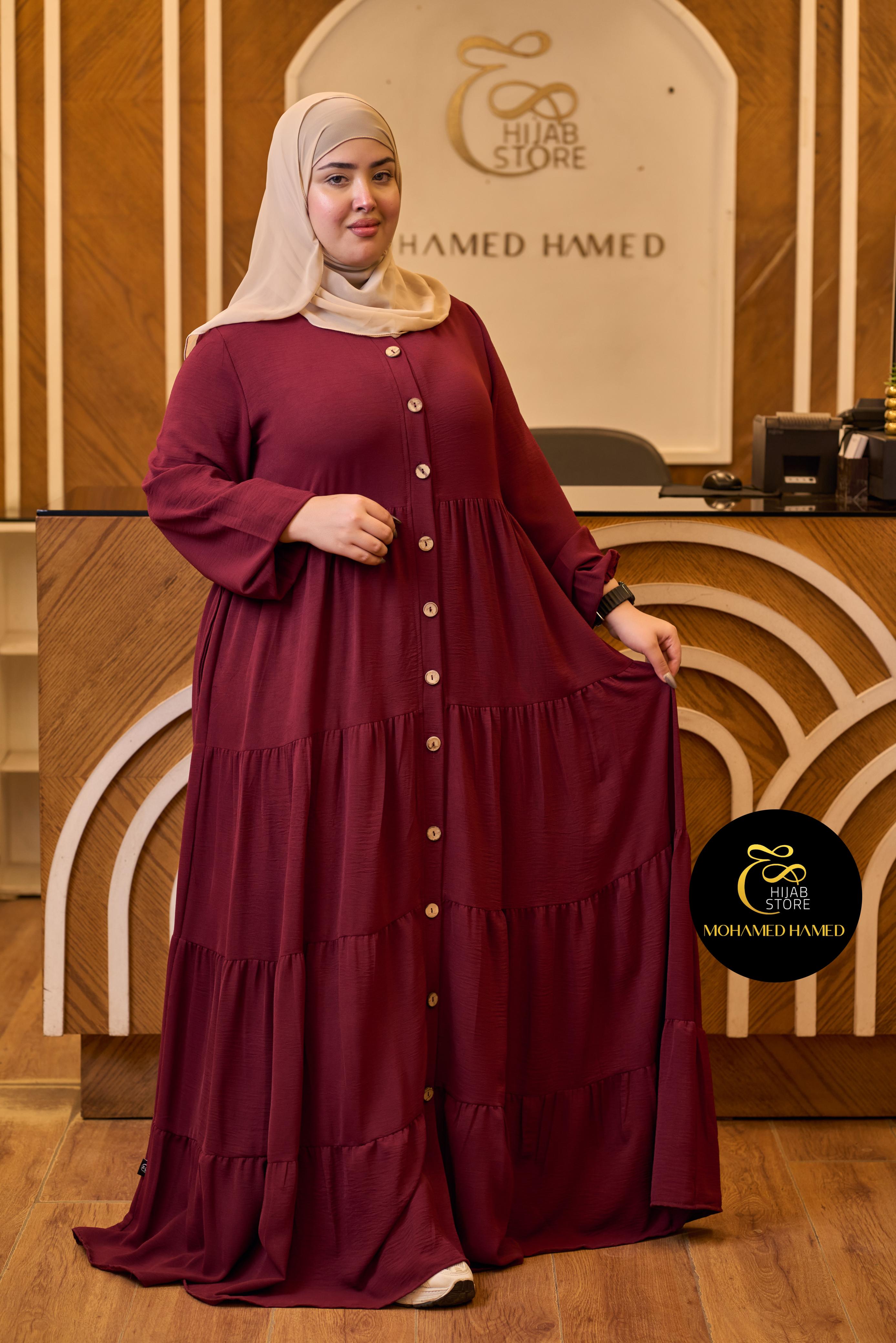 Robe Waqar Longue – Tissu Turc CY à Boutons
