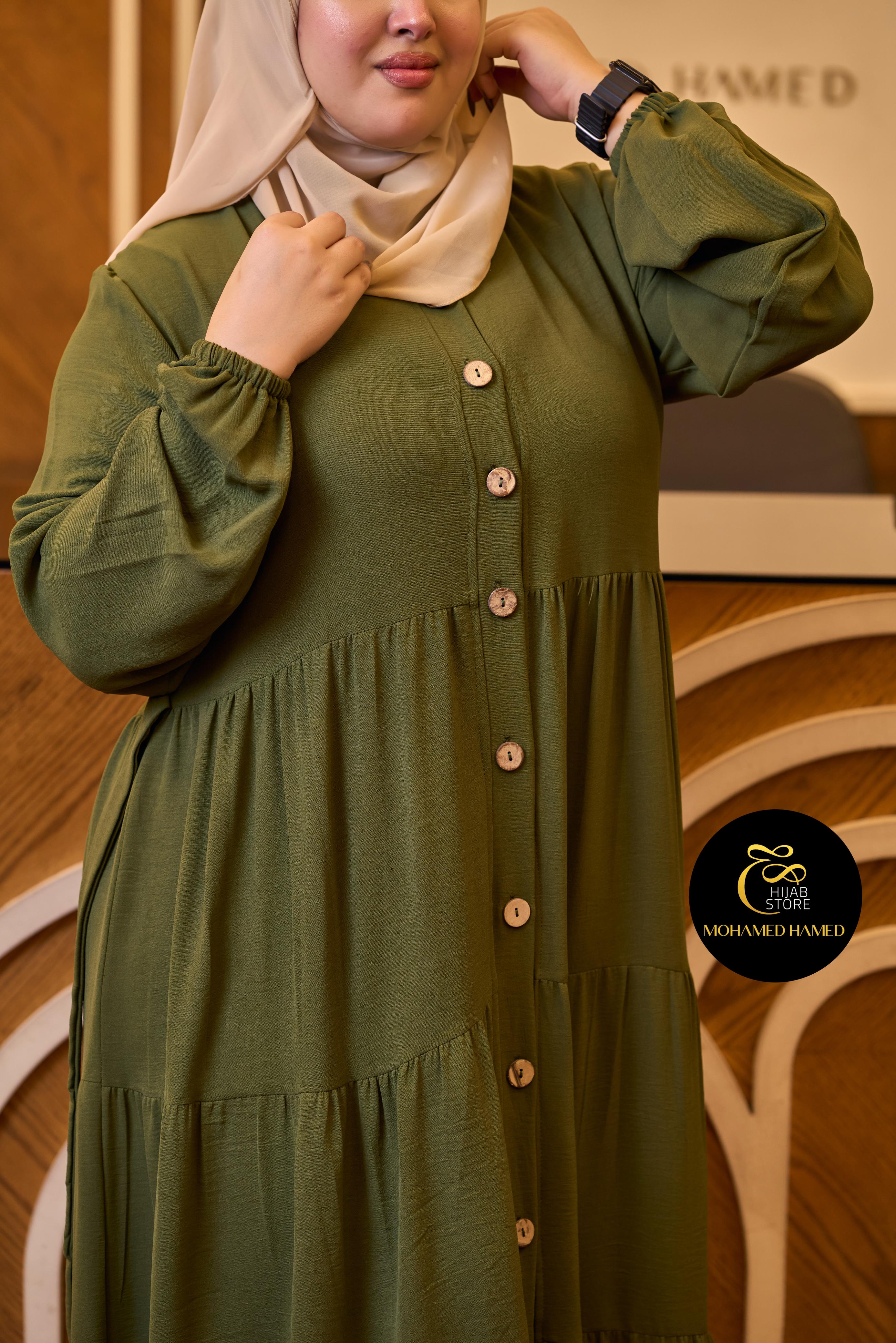 Robe Waqar Longue – Tissu Turc CY à Boutons