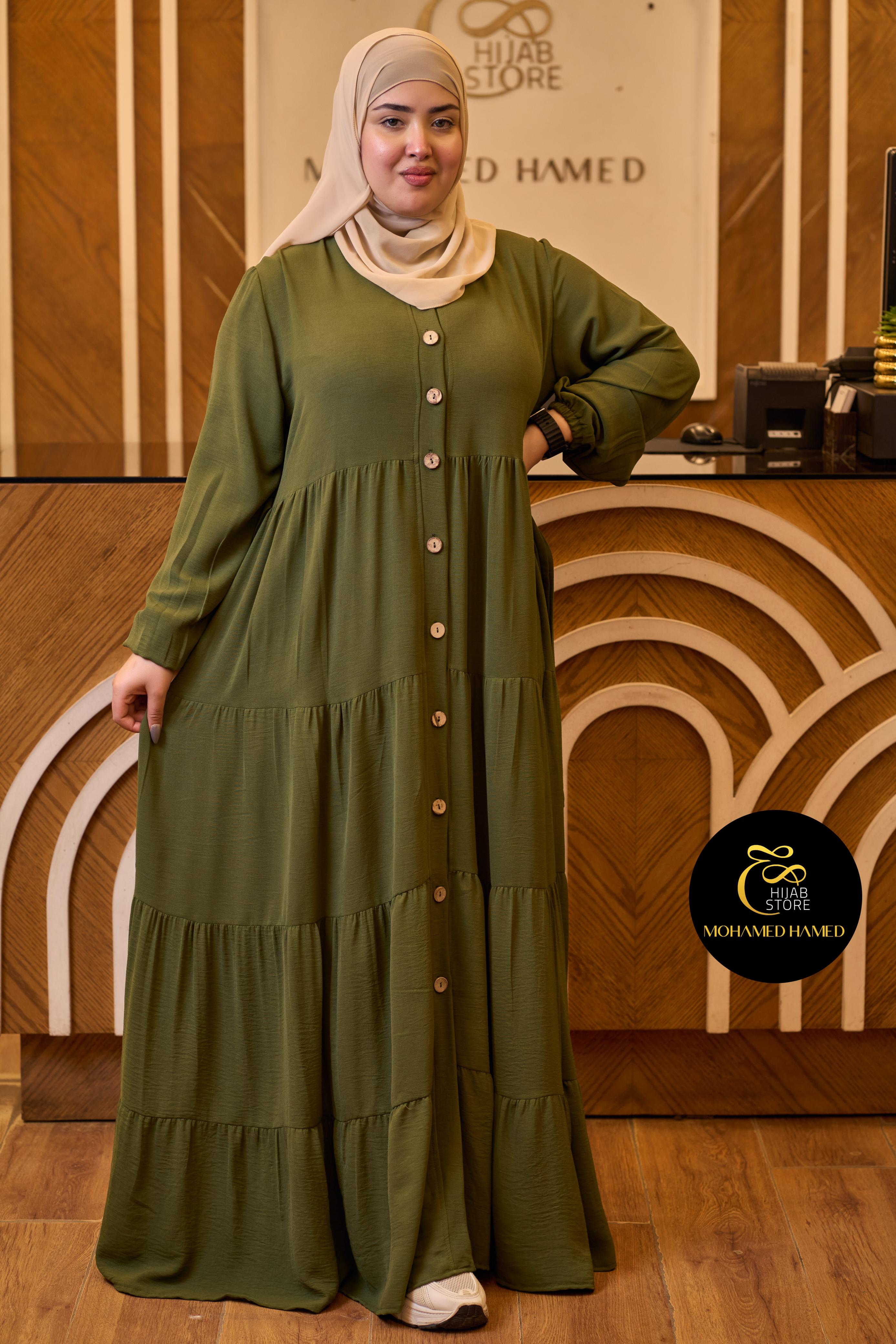 Robe Waqar Longue – Tissu Turc CY à Boutons