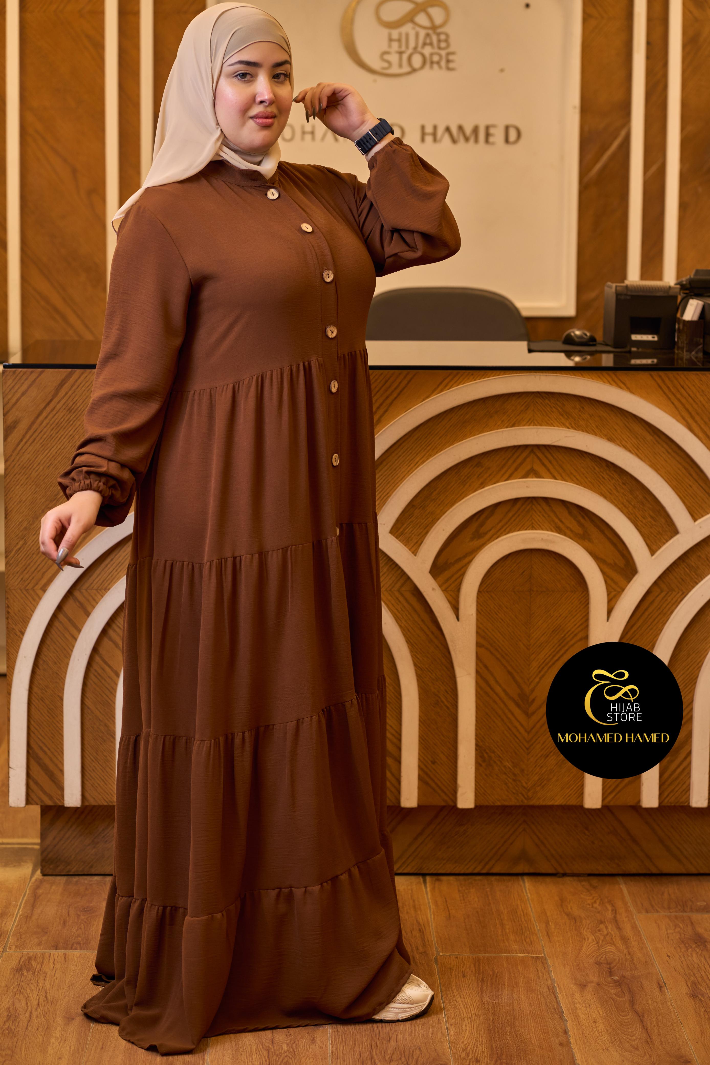 Robe Waqar Longue – Tissu Turc CY à Boutons