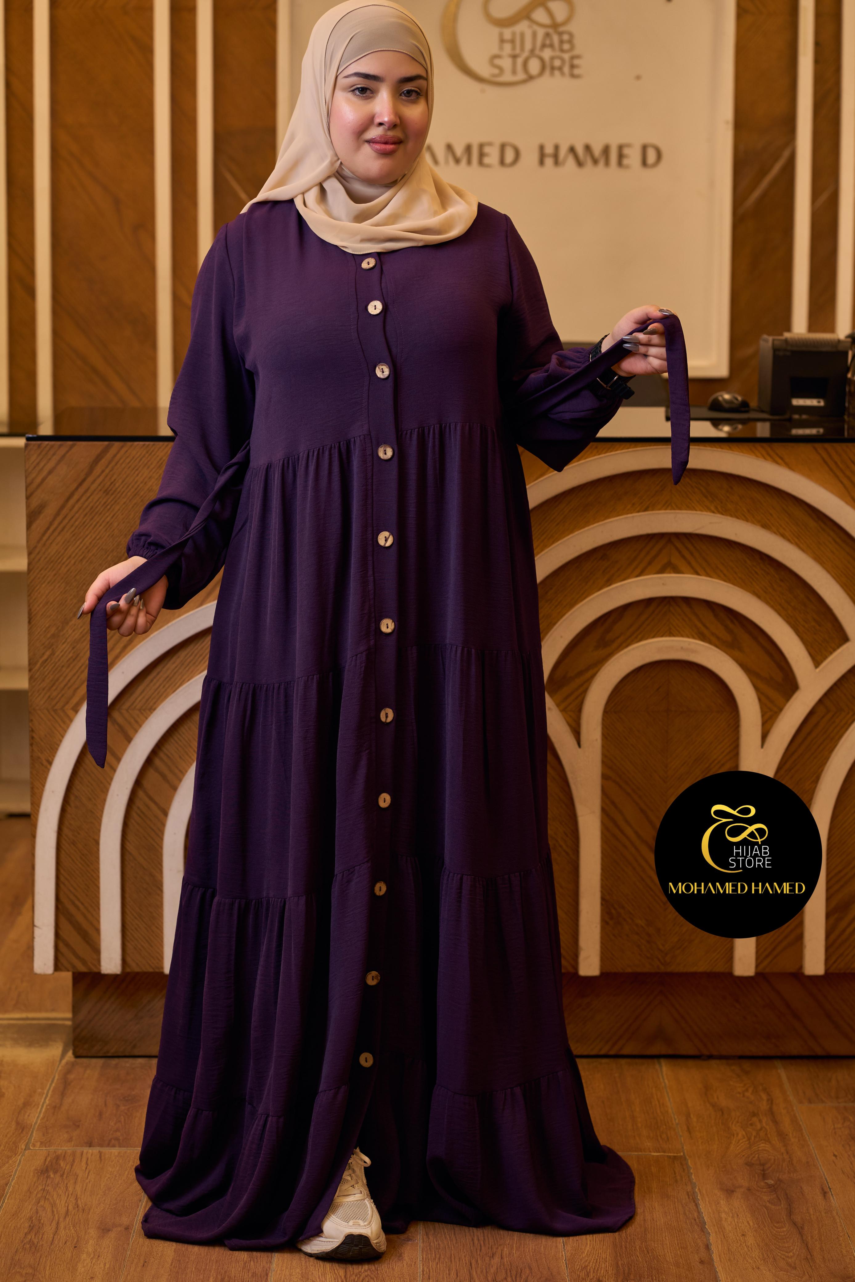 Robe Waqar Longue – Tissu Turc CY à Boutons