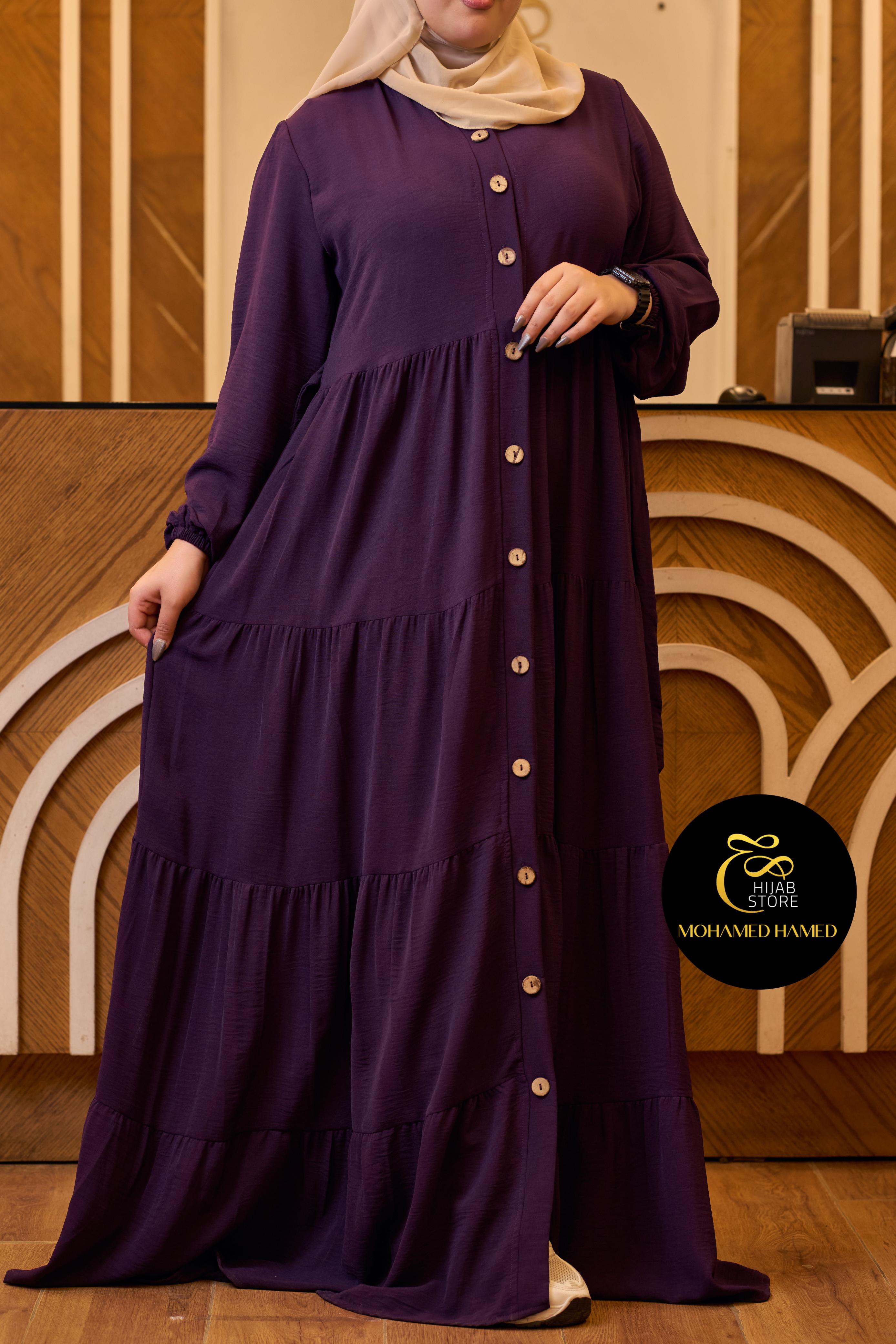 Robe Waqar Longue – Tissu Turc CY à Boutons