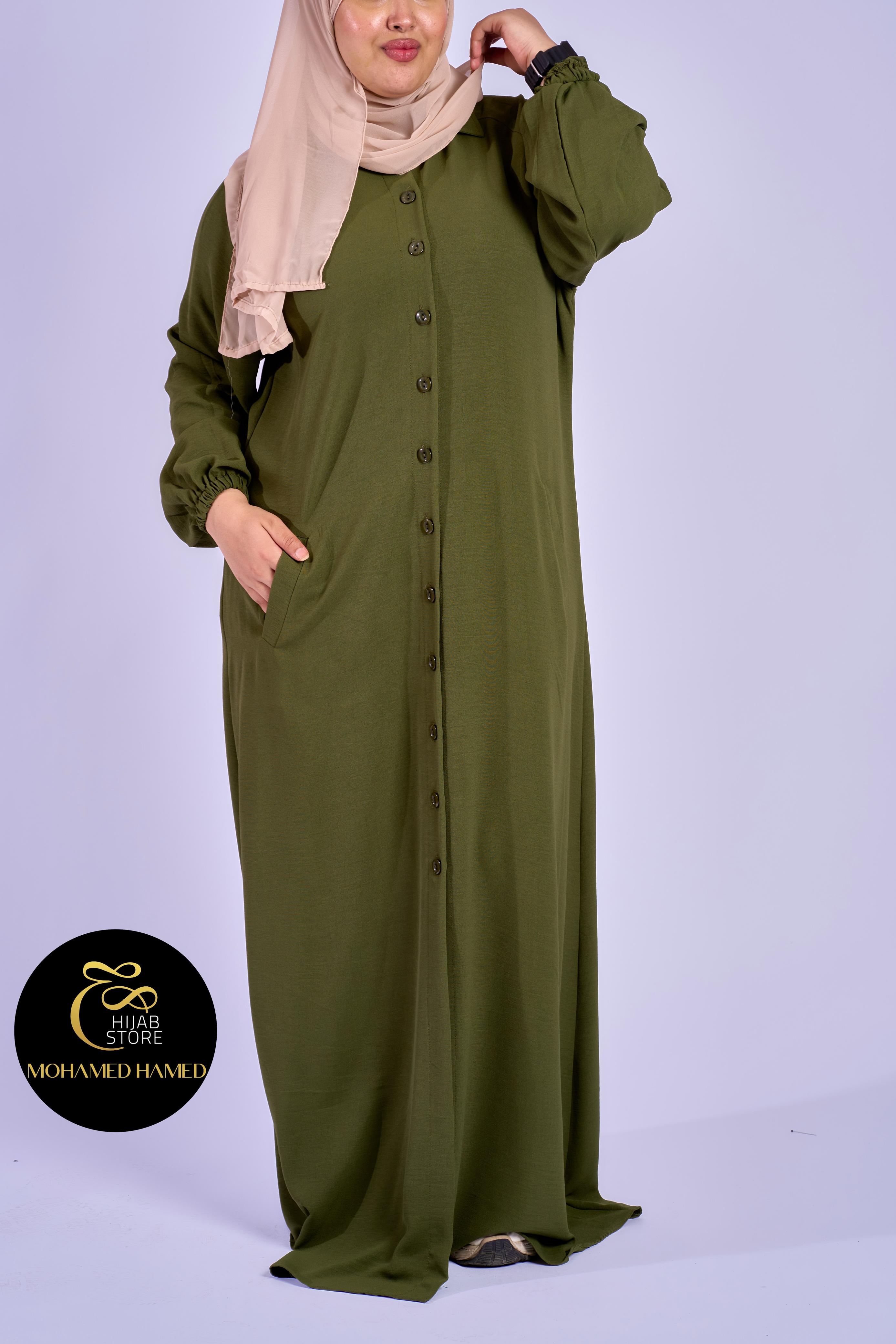 Robe Berry Longue – Tissu Turc CY à Boutons